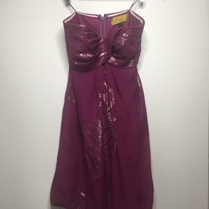 Nicole Miller Maroon cocktail dress.